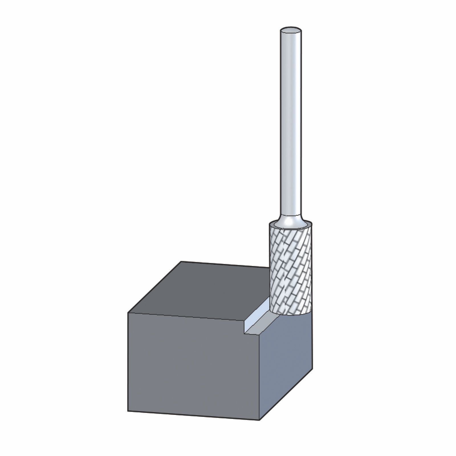 CYLINDRICAL END CUT BURR ZYAS 6MM SHANK ZYAS C3 PLUS