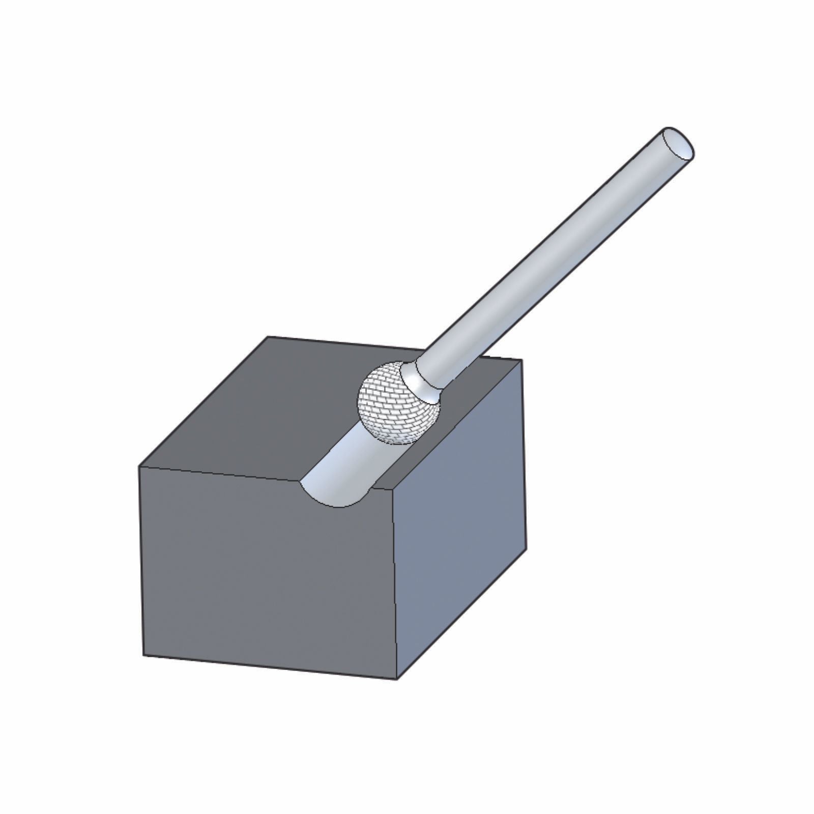 BALL SHAPE BURR KUD 6MM SHANK KUD 06X05/6 C3 PLUS