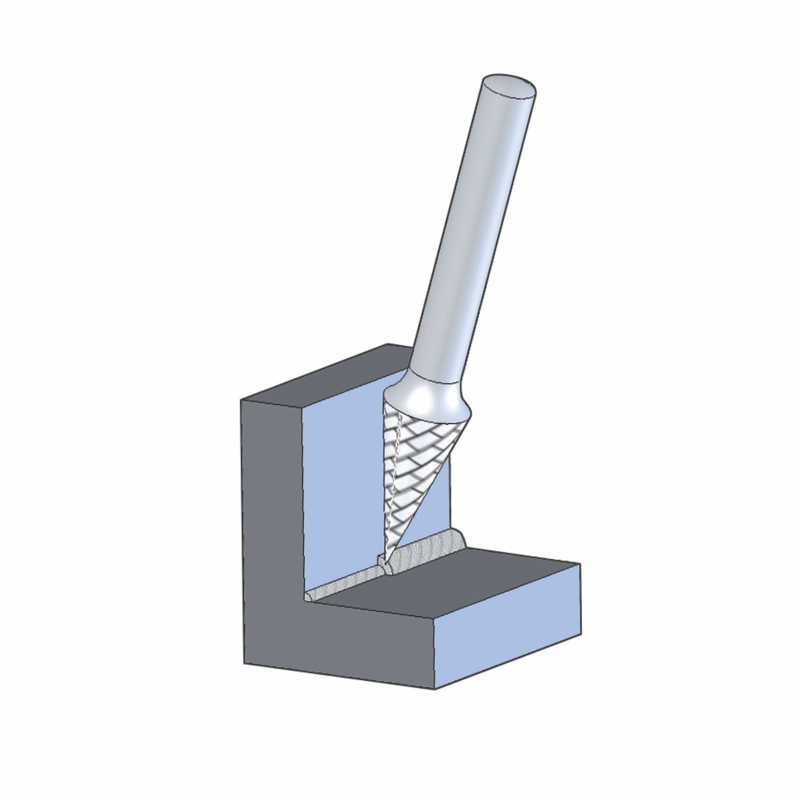 CONICAL POINTED BURR SKM 6MM SHANK SKM C3 PLUS