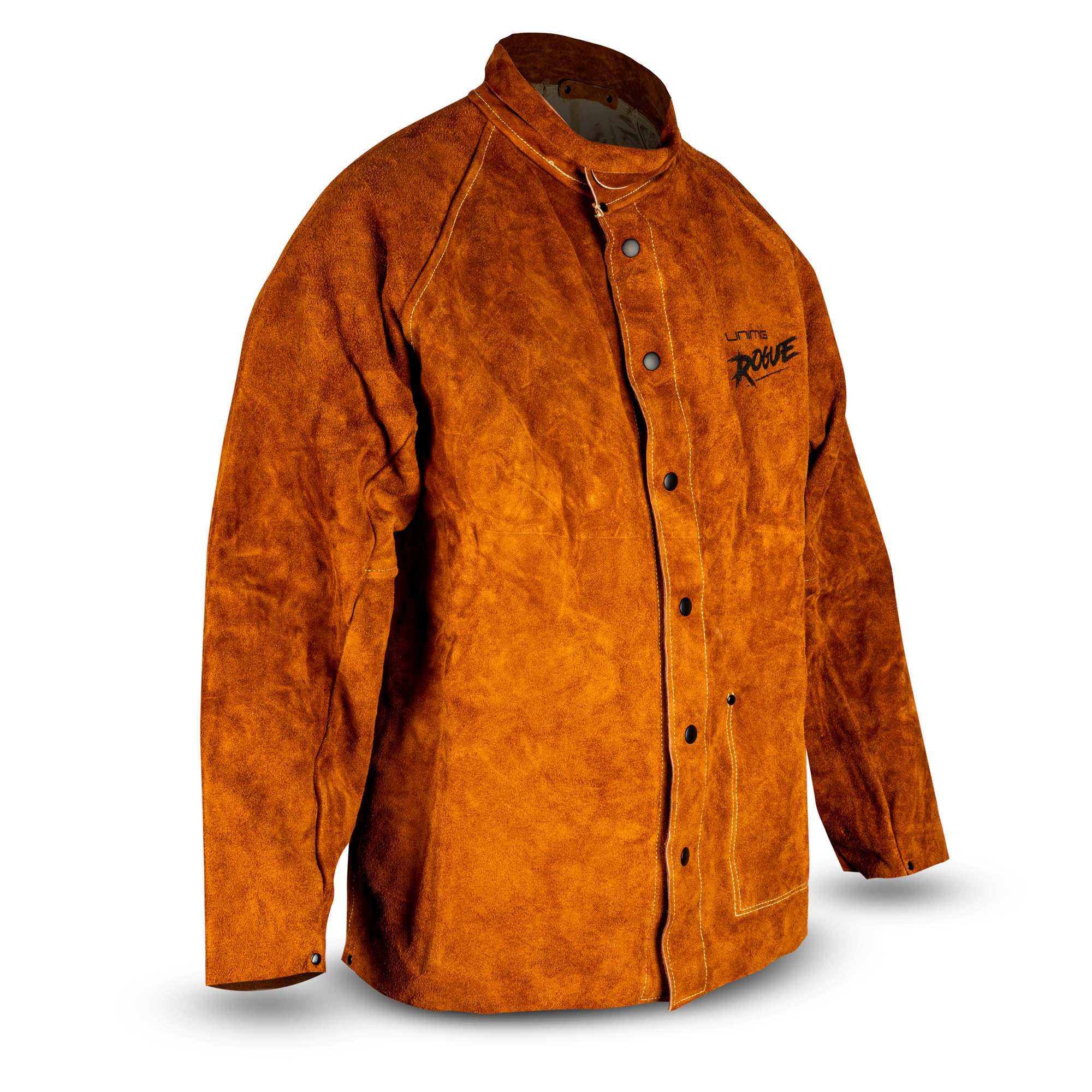 Lincoln Electric Flame-Resistant Heavy Duty Leather Welding Jacket – Brown, X-Large